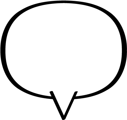 For A Large Collection Of Word And Thought Balloons - White Heart Black Background (443x419)