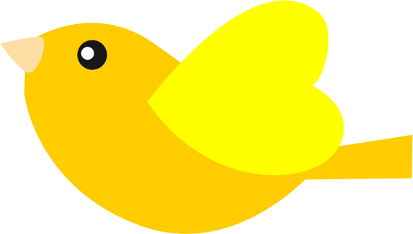 Cute Bird Free Clipart - Clip Art (600x341)