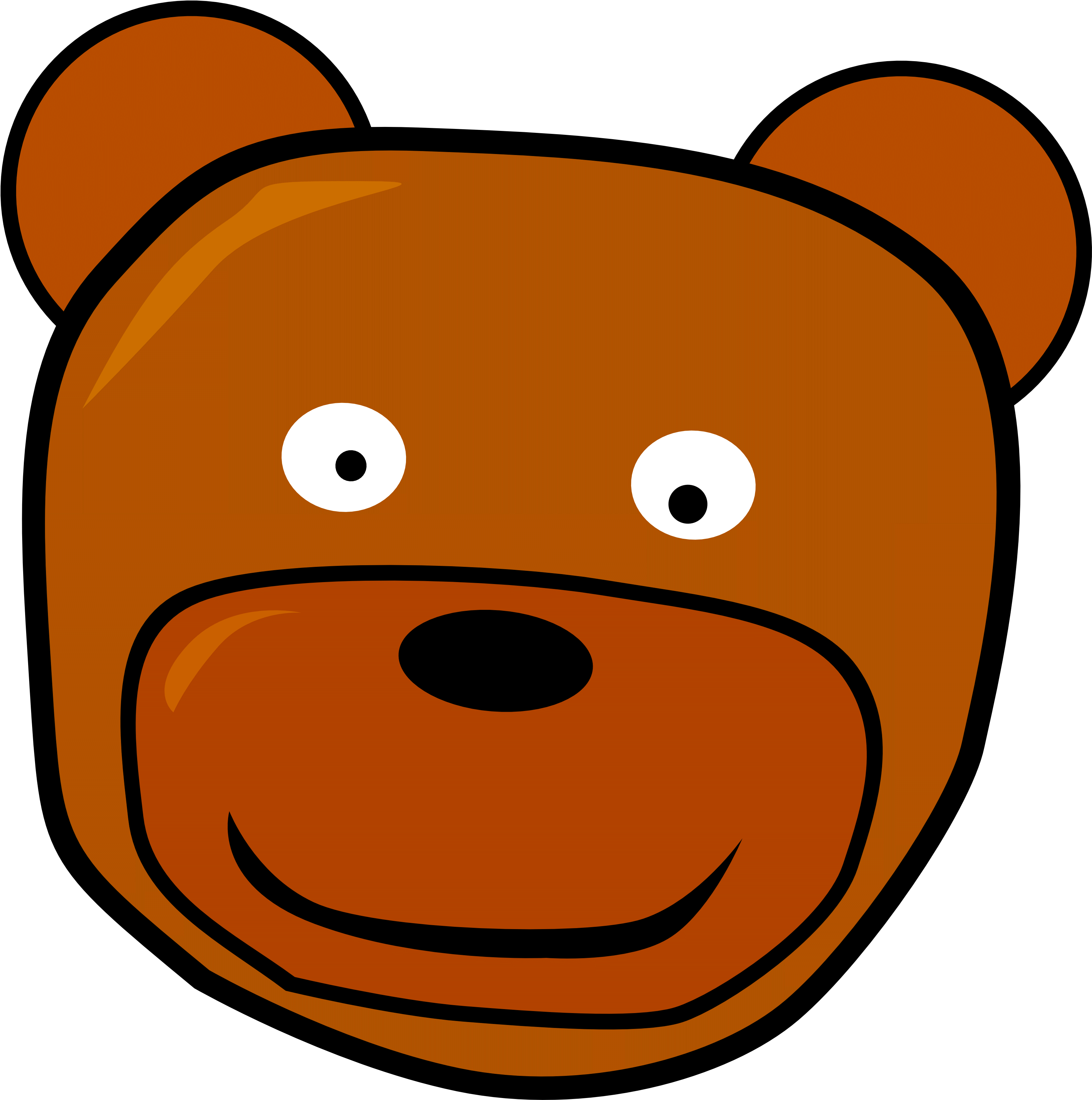 Bear Head Clip Art - Bear Head Clip Art (3333x3358)