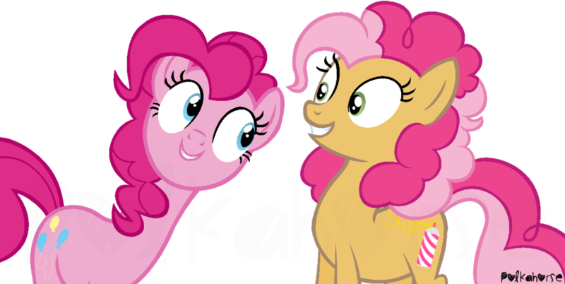Poikahorse, Mother And Daughter, Nervous, Oc, Oc - Mlp Pinkie Pie's Kids (800x402)