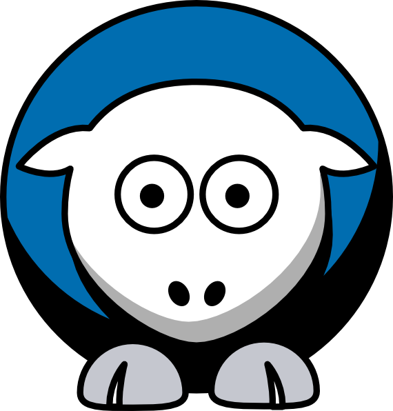 Sheep 3 Toned Detroit Lions Team Colors Clip Art - College Football (570x596)