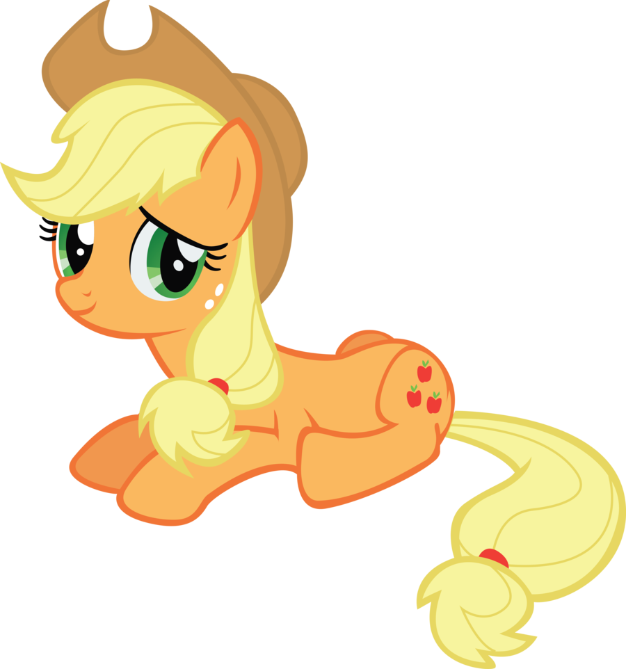 Applejack Laying Down By Tecknojock Applejack Laying - My Little Pony Lying (900x962)