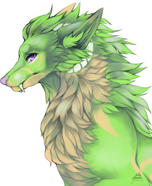 Happy Holidays I'm Your Secret Santa - Wolf Draw In Sai (533x650)