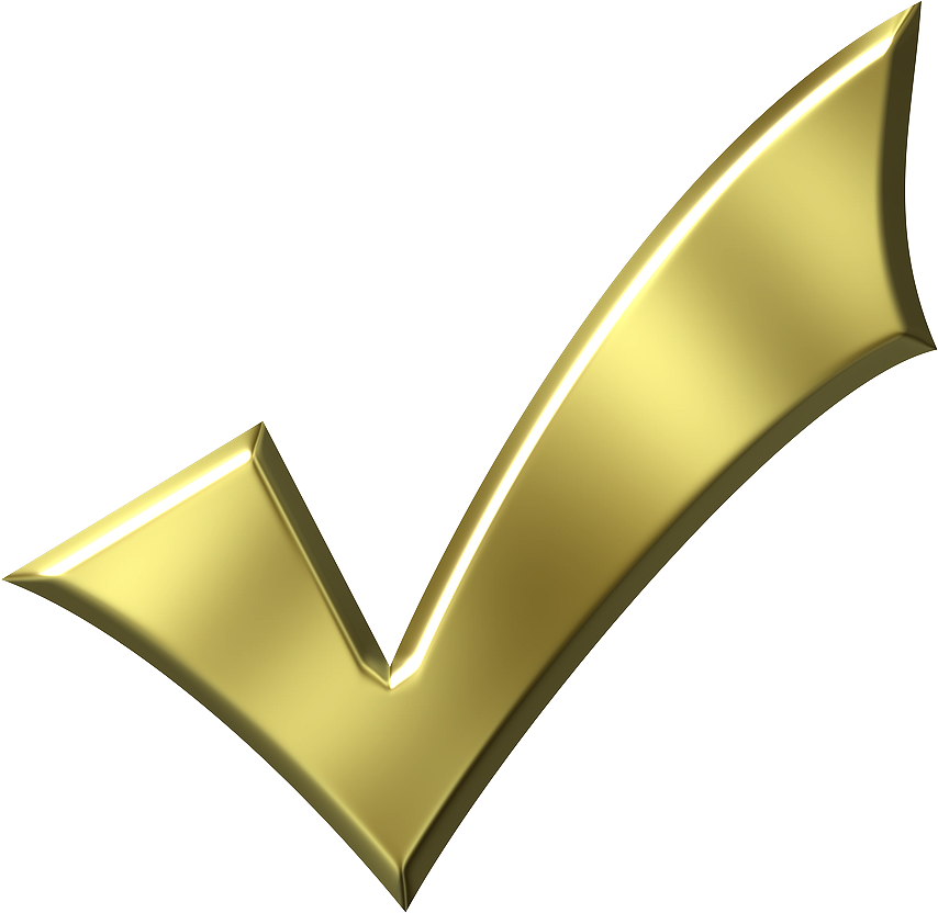 Check Mark Checkbox Royalty-free Clip Art - Gold Check Mark Png (900x900)
