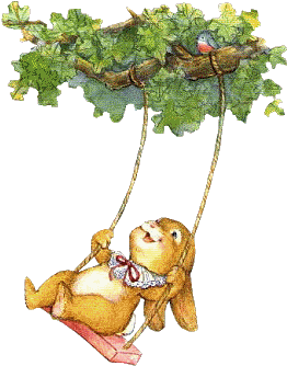 Zajac Na Kacheljah - Зайчик На Качелях (465x350)