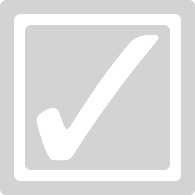 File - Gray Checkbox-checked - Svg - Checkbox Icon White Png (768x768)