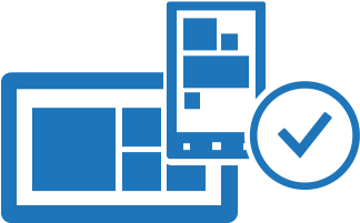 Icon Of Devices And Checkbox - Windows App Development Icon (472x300)
