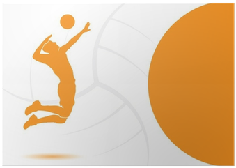 Vector Illustration Poster • Pixers® • We Live To Change - Volleyball (400x400)