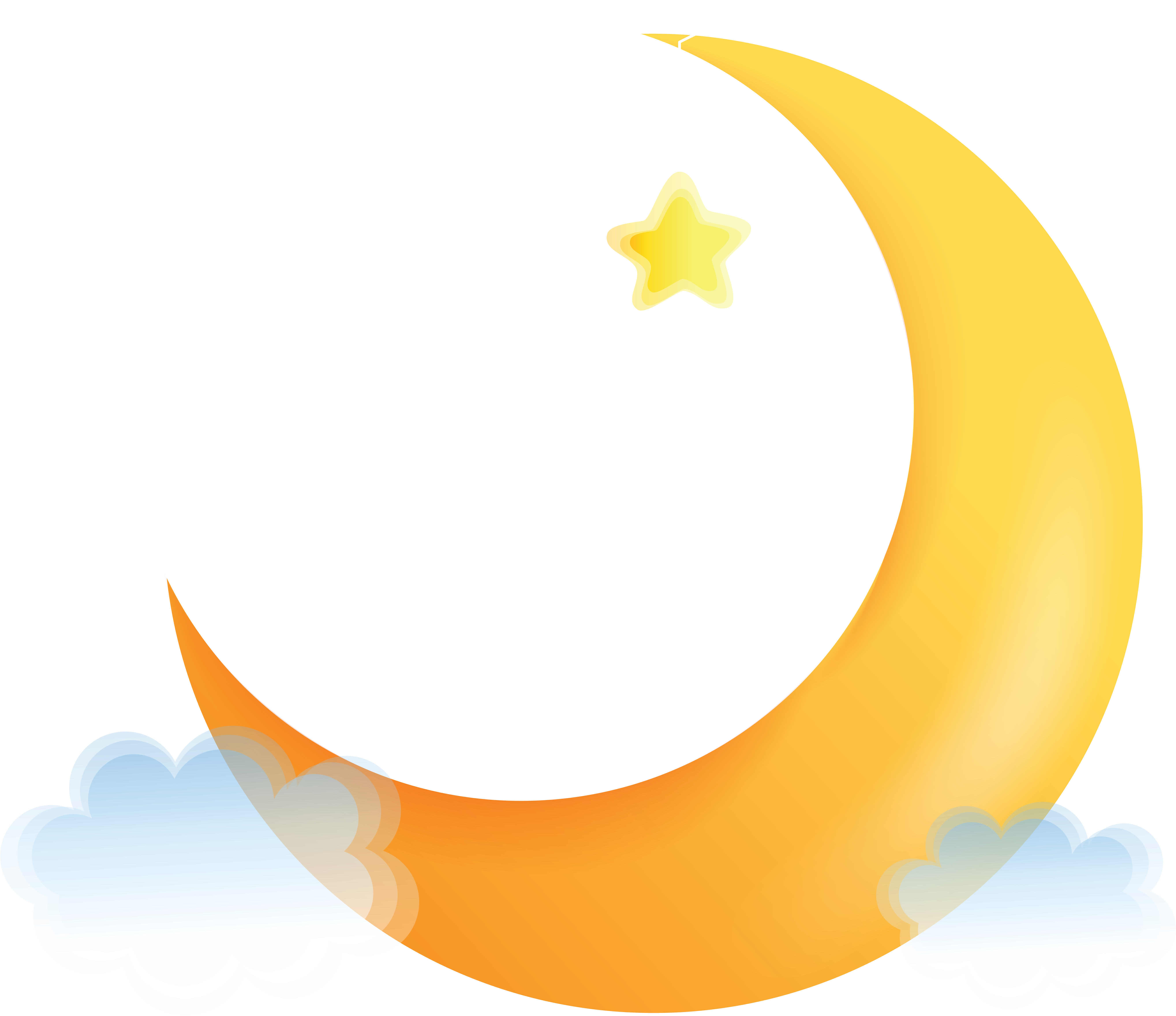Crescent Moon Illustration - Sun And Moon Clipart (5466x4877)