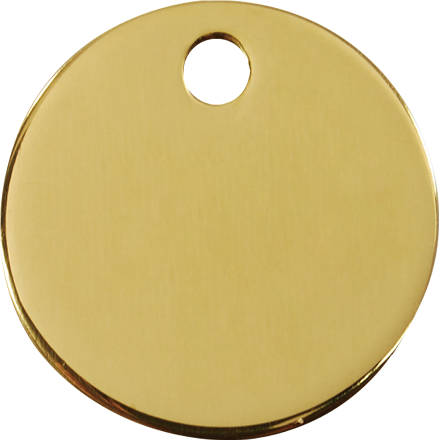 3clm, 9330725005846, Image - Red Dingo Brass Dog Id Tag-circle (1500x1500)