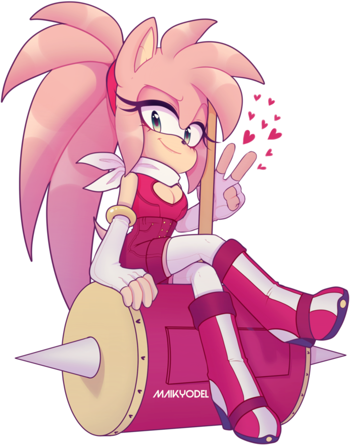 Amy Rose Metal Sonic Fan Art Sonic The Hedgehog Drawing - Amy Rose Fan Art (841x949)