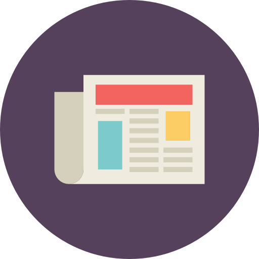 Icono Diario, Documento, Texto, Noticias - Circle (512x512)