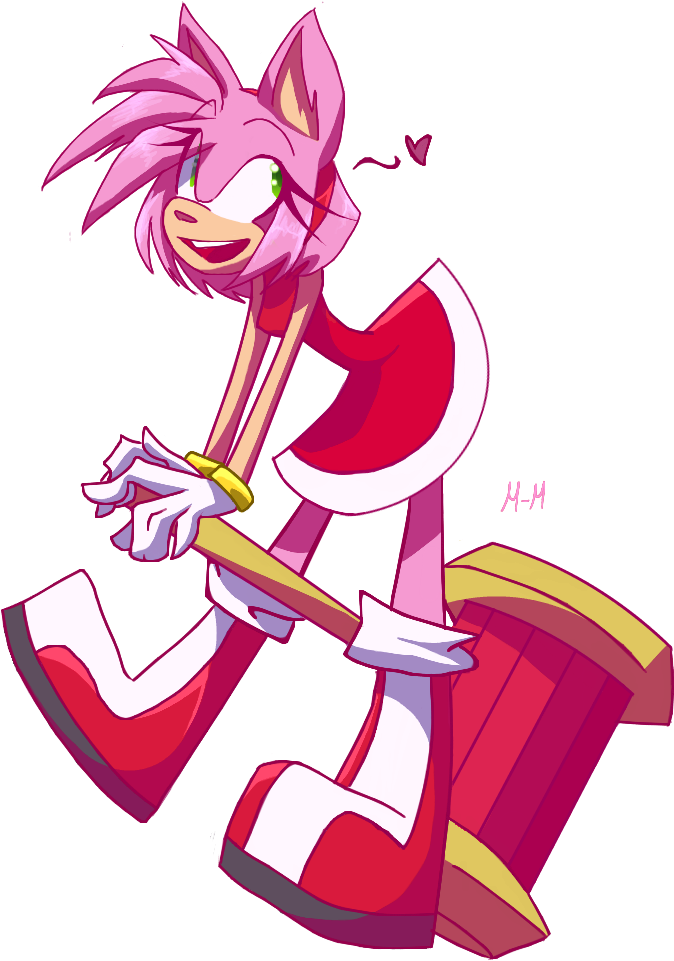 Amy Rose By Belen-1999 - Cartoon (728x988)