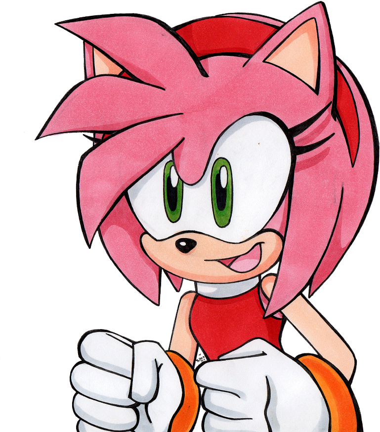Amy Rose Bust By Littlemissscarlet - Amy Rose Bust By Littlemissscarlet (852x889)