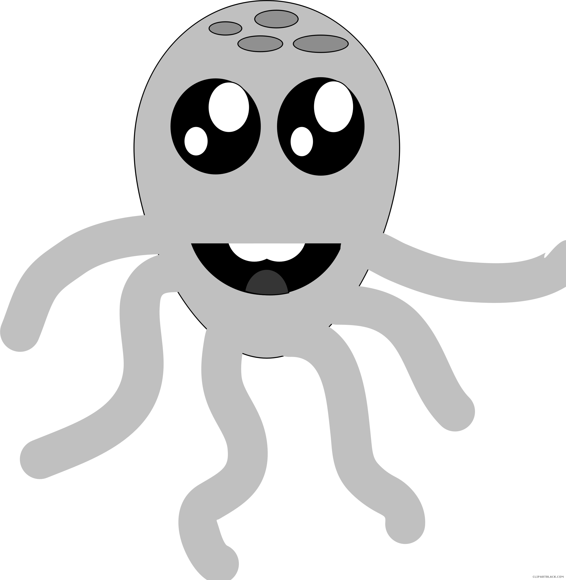 Impressive Octopus Animal Free Black White Clipart - Impressive Octopus Animal Free Black White Clipart (2270x2328)