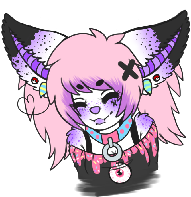 Pastel Goth By Silly-bananna - Pastel Goth Furry Girl (800x808)