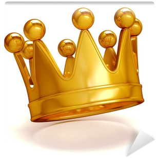 3d Golden Crown On White Background Wall Mural • Pixers® - Corona Sin Fondo Blanco (400x400)