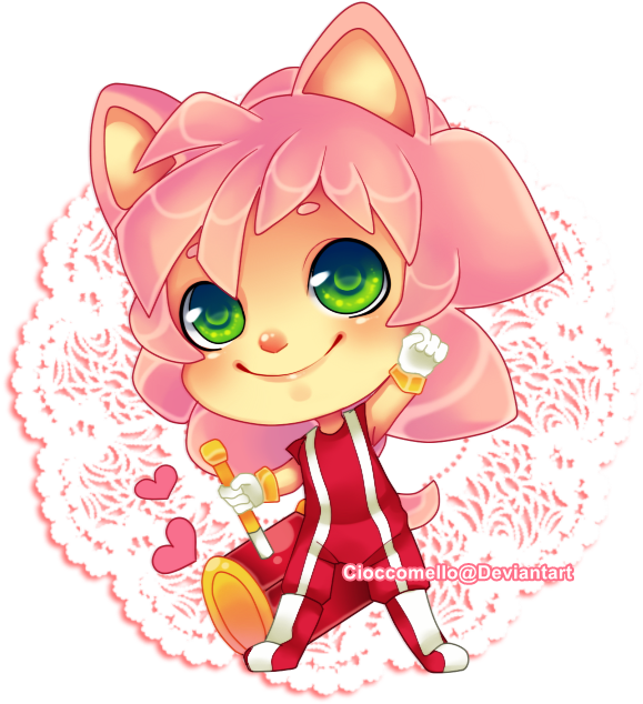 The Power Of Love [amy Rose The Hedgehog] By Cioccomello - Cartoon (680x680)