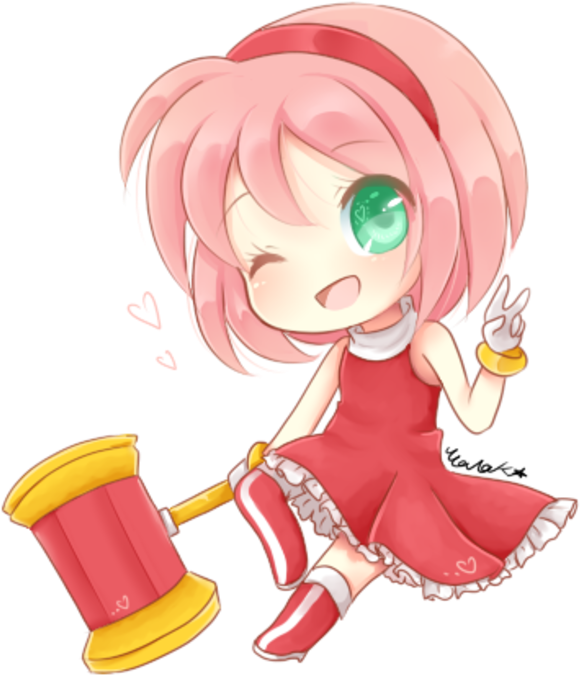 Sonic The Hedgehog Red Chibi (600x692)