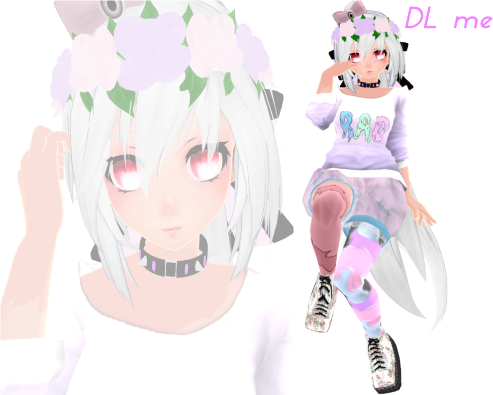 Mmd Haku Yowane Pastel Goth Download By Glados-senpai - Mmd Haku Yowane Pastel Goth Download By Glados-senpai (1008x793)