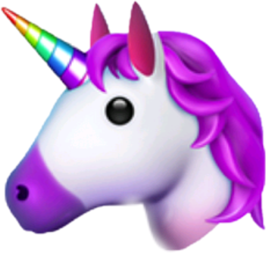 Unicorns Emoji Rainbow Purple Pink White Horn Hair - Emoji Iphone Unicorn (532x527)