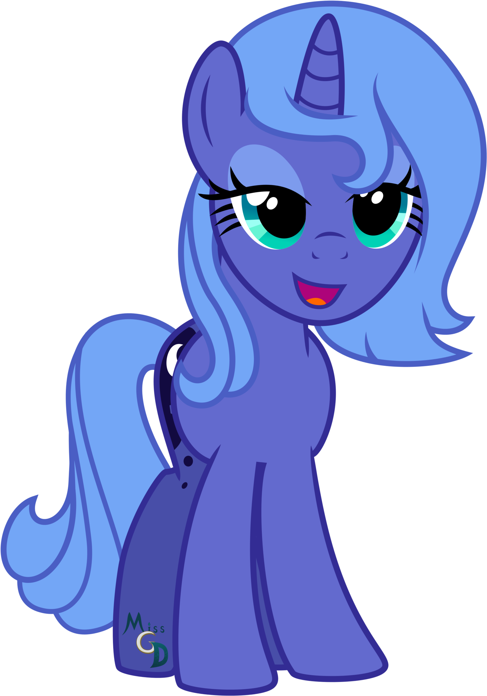 Sassy Unicorn Luna By Missgoldendragon Sassy Unicorn - Mlp Fim Luna Unicorn (1600x2272)