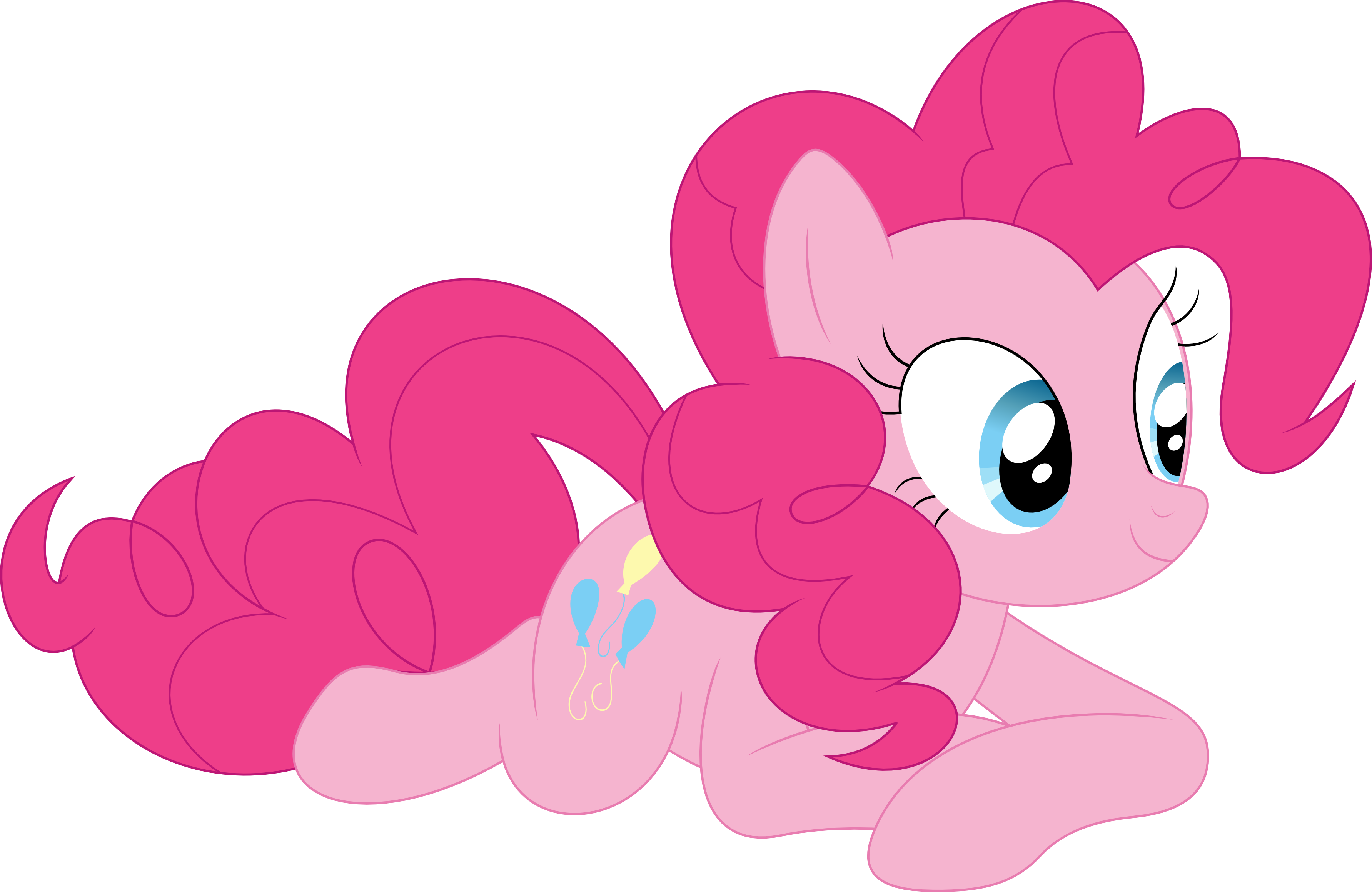 Porygon2z, Earth Pony, Female, Laying Down, Mare, Pinkie - Cartoon.