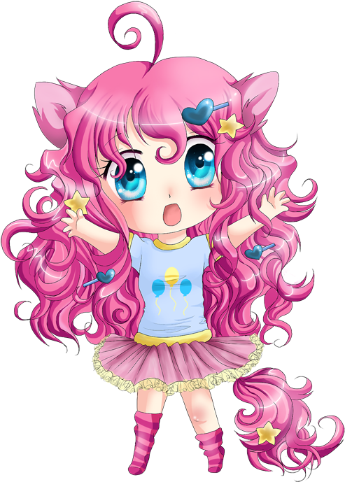 Pinkie Pie By Lulu-fly - Imagenes De Pinkie Pie En Anime (534x718)