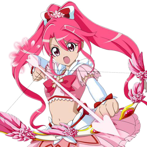 Mahou Shoujo Pixy Princess Pink Pose - Anime Pink Magical Girl (480x480)