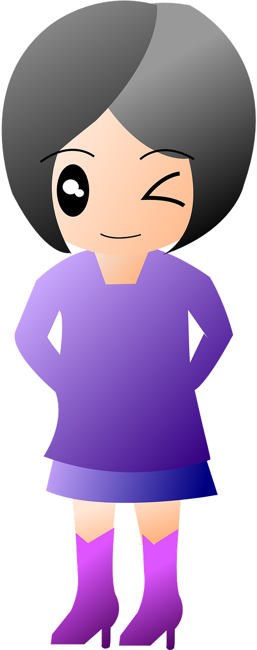 Girl-154675 - Dessin Femme Manga Clin D Oeil (750x750)