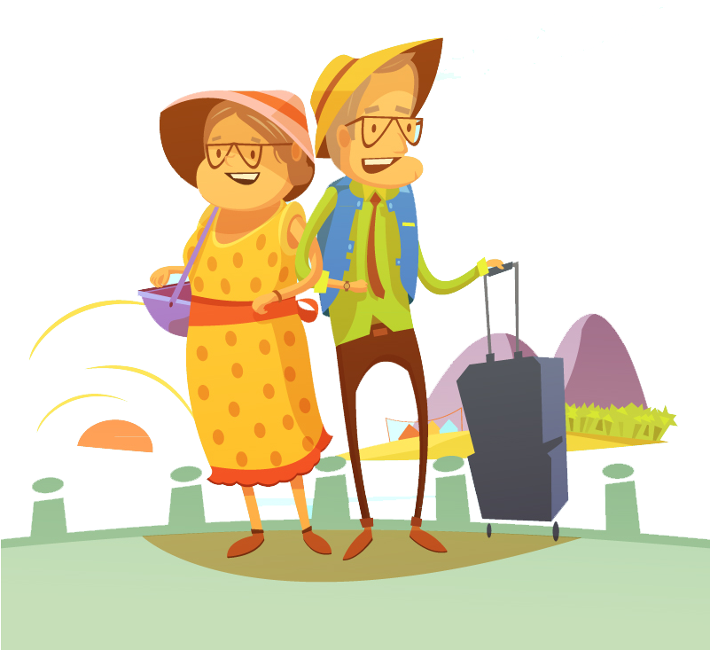 Travel Royalty-free Photography Illustration - Elderly Travel Cartoon (800x800)