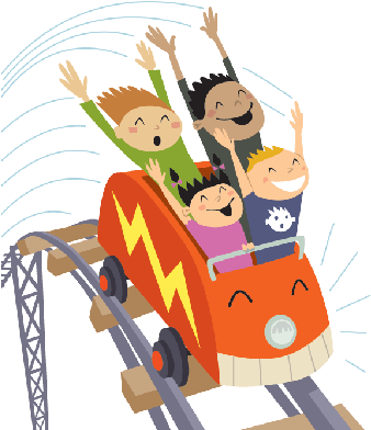 Roller Coaster Rolleraster Clip Art Rollercoaster 7 - Clip Art Roller Coaster Png (340x399)