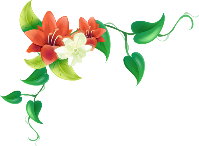 Clipart - Imagenes De Flores Bordes (640x471)