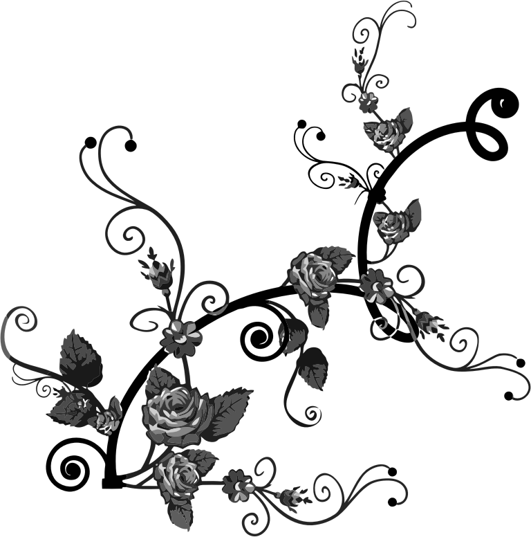 Medium Image - Rose Flourish Clipart (768x776)