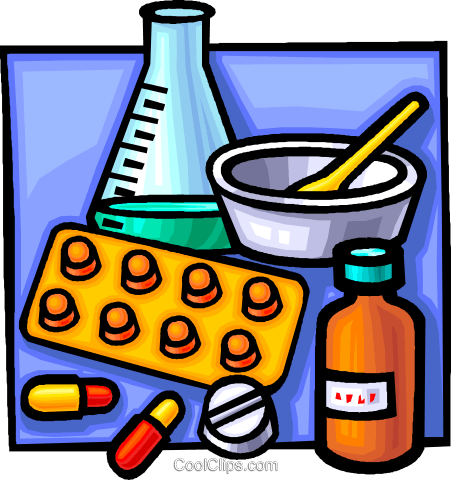Prescription Medicine With Pills Royalty Free Vector - Clip Art Pictures Of Medicine (451x480)