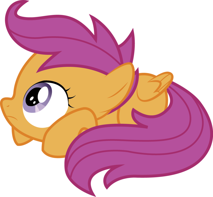 Futurama My Little Pony Friendship - My Little Pony Scootaloo Scared (900x830)