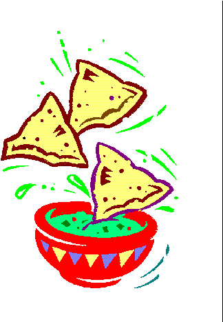 Fish Fry Clip Art - Chips And Guacamole Clipart (366x466)