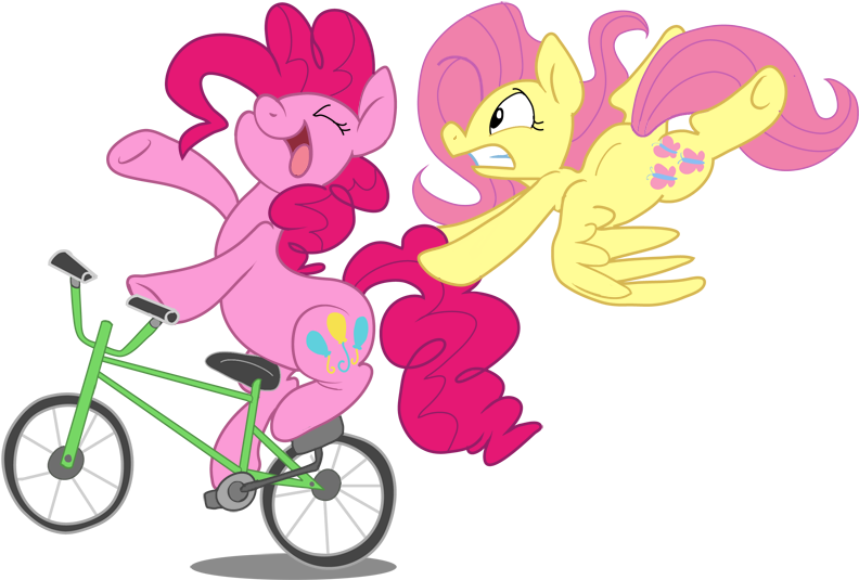 My Little Pony Lxxxvii - My Little Pony Riding A Bicycle (860x629)
