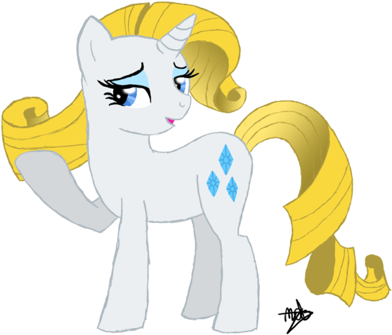 Request 1 Rarity With Yellow Mane By Miesdo - Cartoon (1024x576)
