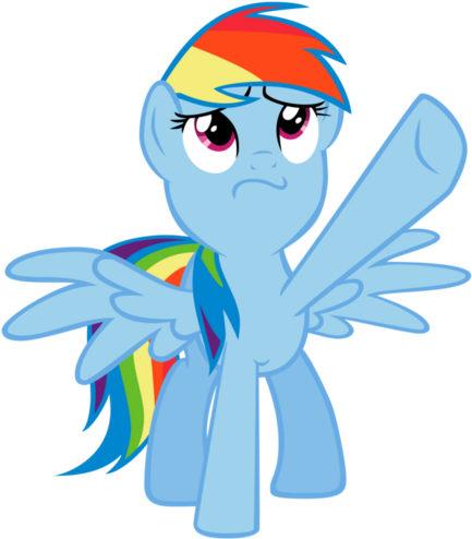 Pzln - My Little Pony Rainbow Dash Triste (439x500)