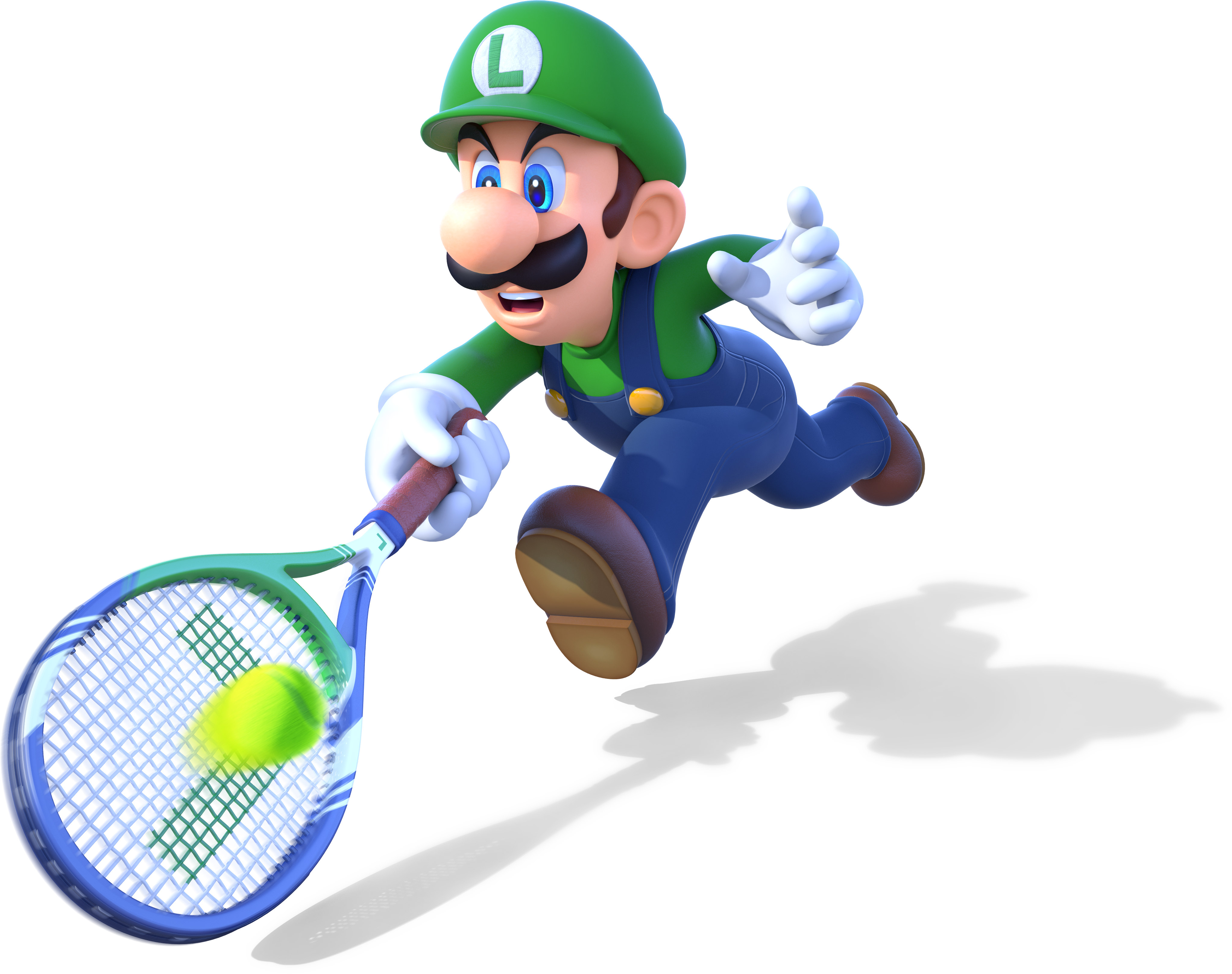 Smash Clipart Tennis - Super Mario Luigi Tennis (4087x3231)