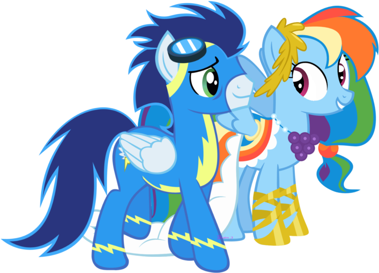 Rainbow Dash And Soarin After The Gala By Gizemyorganci - Mlp Rainbow Dash And Soarin (1024x683)