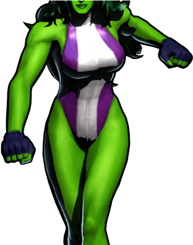 She Hulk Clipart Transparent - Marvel Vs Capcom 3 She Hulk (640x480)