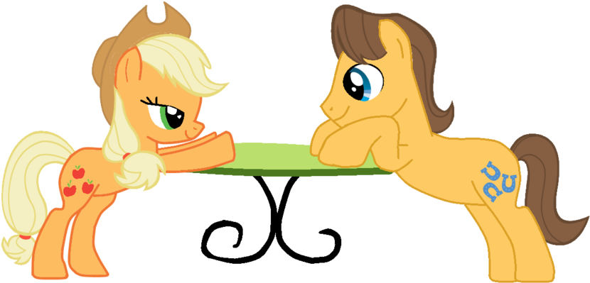 My Little Pony Applejack And Caramel - Mlp Apple Jack X Caramel (900x506)