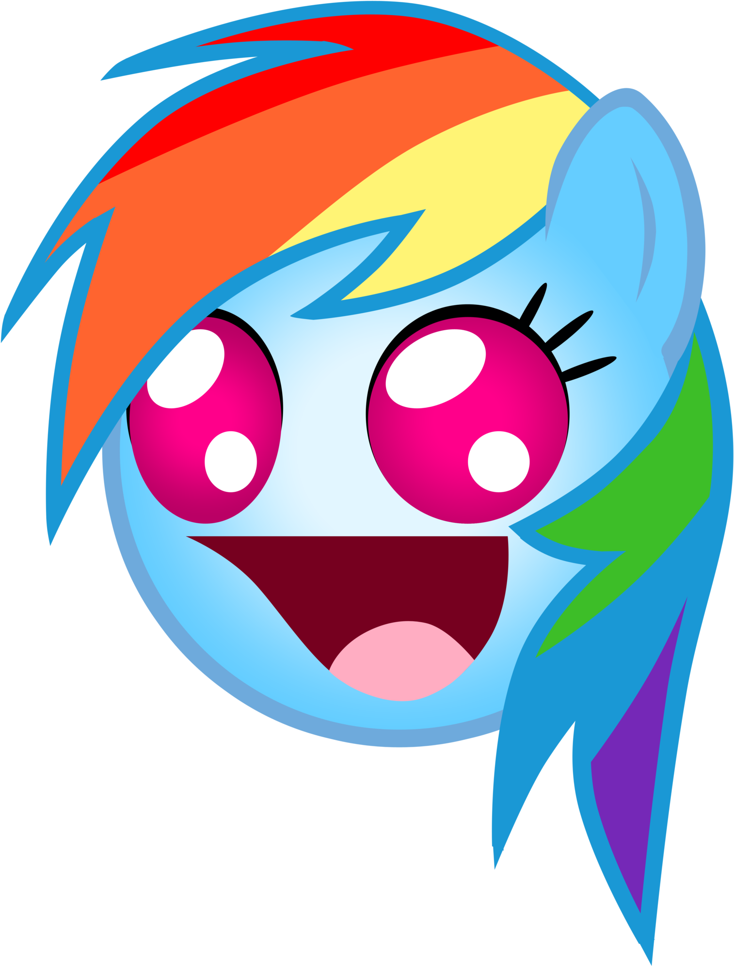 Fantastic Wallpaper Emoji Rainbow - Epic Rainbow Dash Face (1600x2200)