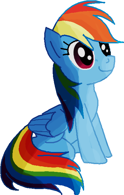 Imagen Ha Hola - Rainbow Dash Sentada (900x750)