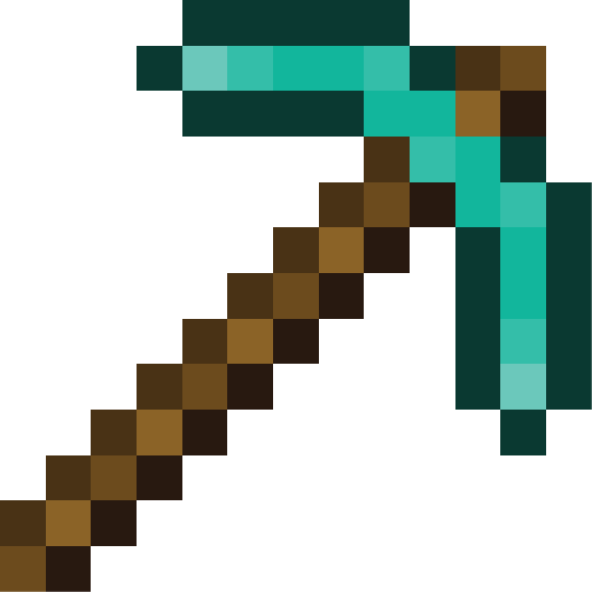 Free Minecraft Homeschool Resources - Minecraft Diamond Pickaxe (542x542)