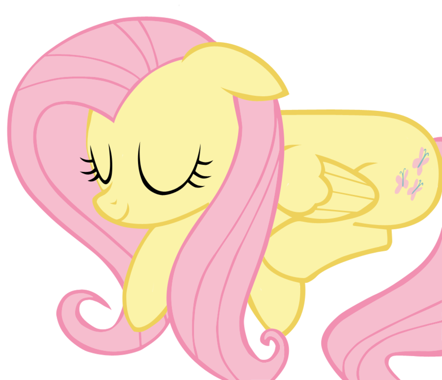 Fluttershy Cute Vector For Kids - Mlp Fluttershy Sleeping (900x774)