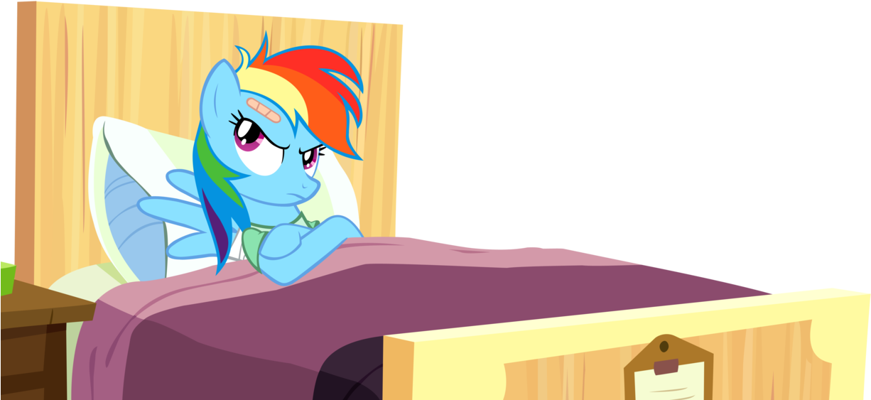 Pouting Like A Prominecraft Comic, Creeper, F7u12, - Rainbow Dash In The Hospital (1296x616)