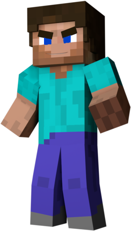 Steve - Steve Minecraft Png (285x500)